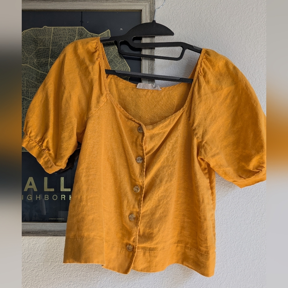 Everlane Golden Button-Up Blouse